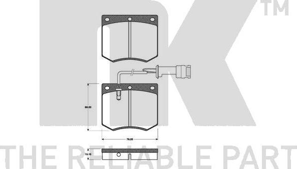 NK 222509 - Kit pastiglie freno, Freno a disco autozon.pro