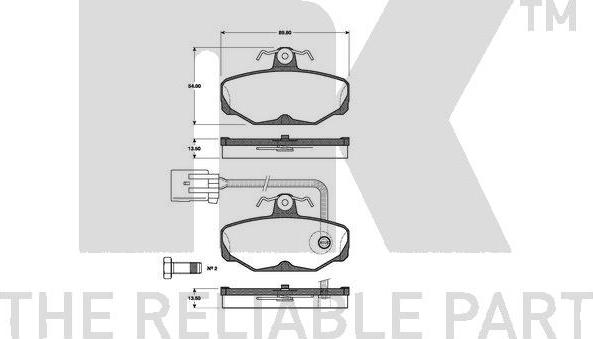 NK 222532 - Kit pastiglie freno, Freno a disco autozon.pro