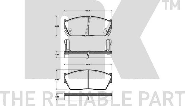 NK 222604 - Kit pastiglie freno, Freno a disco autozon.pro