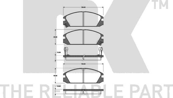 NK 222607 - Kit pastiglie freno, Freno a disco autozon.pro