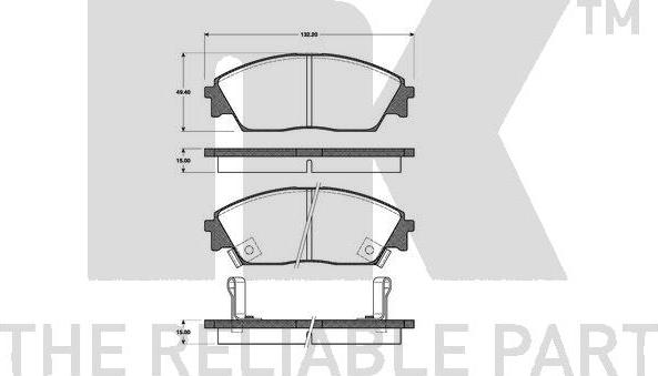 NK 222615 - Kit pastiglie freno, Freno a disco autozon.pro