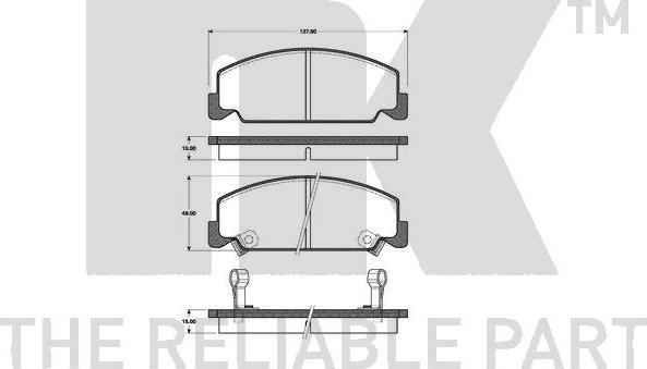 NK 222616 - Kit pastiglie freno, Freno a disco autozon.pro