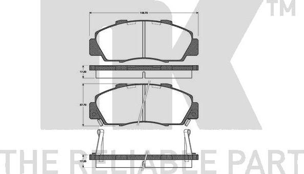 NK 222632 - Kit pastiglie freno, Freno a disco autozon.pro