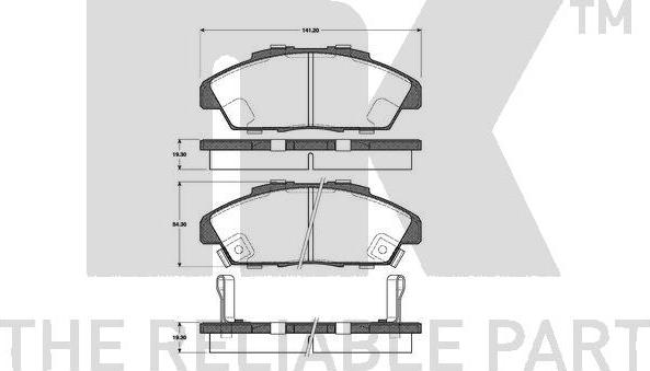 NK 222624 - Kit pastiglie freno, Freno a disco autozon.pro