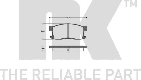 NK 222622 - Kit pastiglie freno, Freno a disco autozon.pro