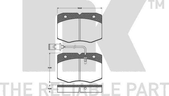 NK 222349 - Kit pastiglie freno, Freno a disco autozon.pro