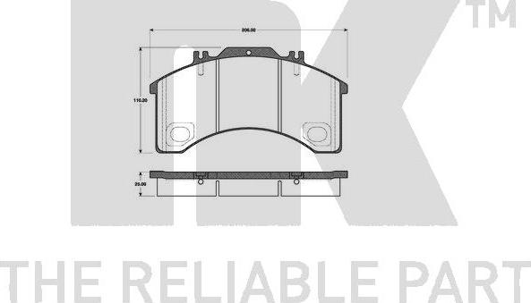 NK 222345 - Kit pastiglie freno, Freno a disco autozon.pro