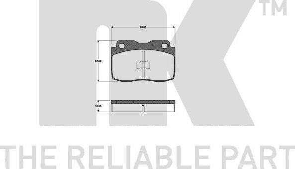 NK 222319 - Kit pastiglie freno, Freno a disco autozon.pro