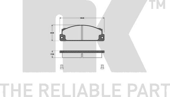 NK 222315 - Kit pastiglie freno, Freno a disco autozon.pro