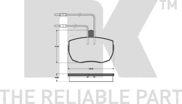 NK 222317 - Kit pastiglie freno, Freno a disco autozon.pro