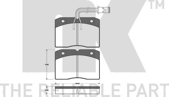 NK 222333 - Kit pastiglie freno, Freno a disco autozon.pro