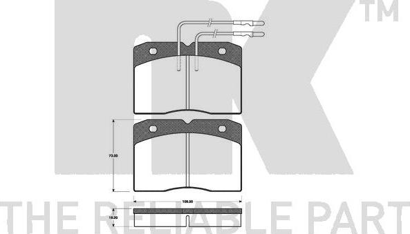 NK 222323 - Kit pastiglie freno, Freno a disco autozon.pro