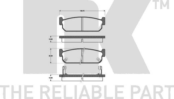 NK 222248 - Kit pastiglie freno, Freno a disco autozon.pro