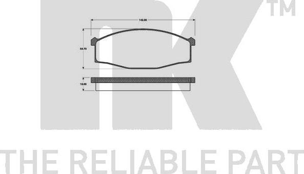 NK 222243 - Kit pastiglie freno, Freno a disco autozon.pro