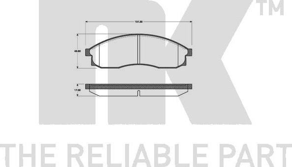 NK 222250 - Kit pastiglie freno, Freno a disco autozon.pro