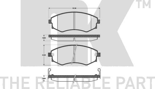 NK 222252 - Kit pastiglie freno, Freno a disco autozon.pro