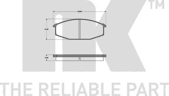 NK 222205 - Kit pastiglie freno, Freno a disco autozon.pro