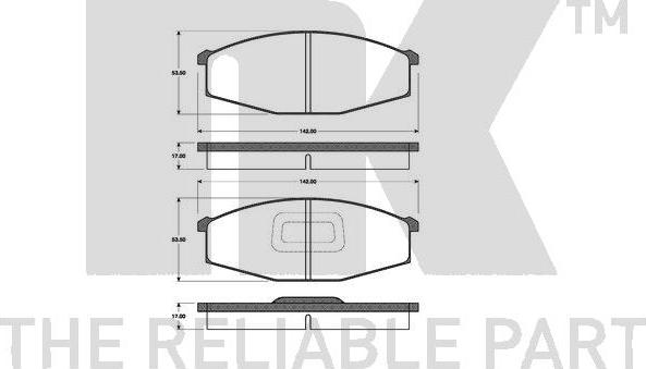 NK 222216 - Kit pastiglie freno, Freno a disco autozon.pro