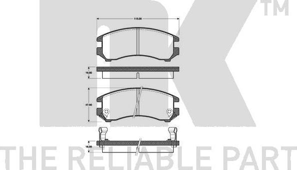 NK 222217 - Kit pastiglie freno, Freno a disco autozon.pro