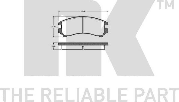 NK 222230 - Kit pastiglie freno, Freno a disco autozon.pro