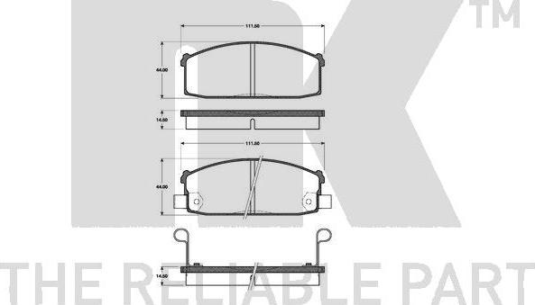 NK 222232 - Kit pastiglie freno, Freno a disco autozon.pro