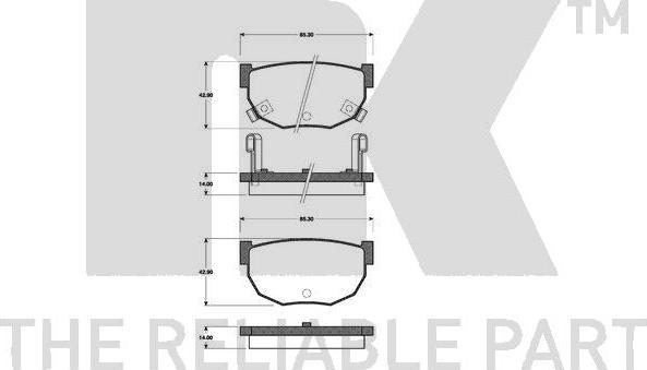 NK 222225 - Kit pastiglie freno, Freno a disco autozon.pro