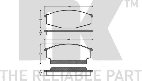 NK 222227 - Kit pastiglie freno, Freno a disco autozon.pro