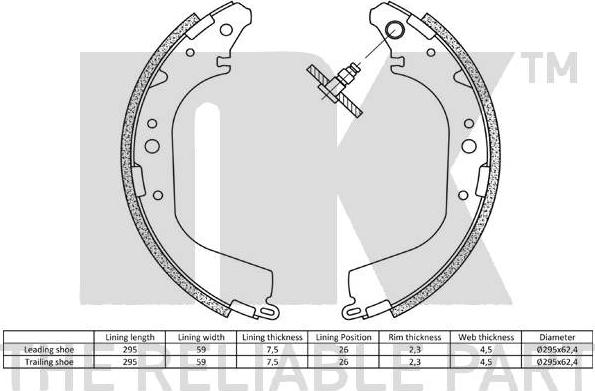 NK 2745425 - Kit ganasce freno autozon.pro