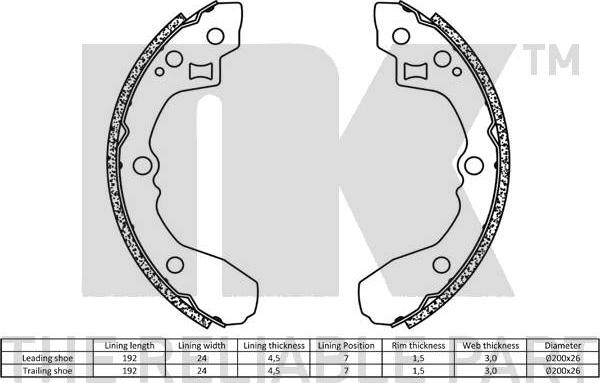 NK 2735679 - Kit ganasce freno autozon.pro