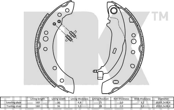 NK 2730761 - Kit ganasce freno autozon.pro