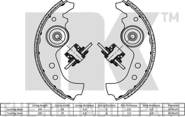 NK 2723383 - Kit ganasce freno autozon.pro