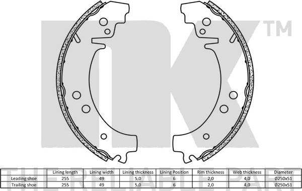 NK 2723276 - Kit ganasce freno autozon.pro