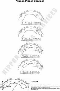 NPS D350O09 - Kit ganasce freno autozon.pro