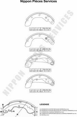 NPS D350O01 - Kit ganasce freno autozon.pro