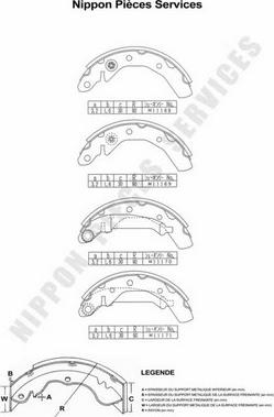 NPS D350O03 - Kit ganasce freno autozon.pro