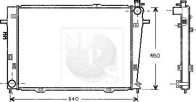 NPS H156I25 - Radiatore, Raffreddamento motore autozon.pro