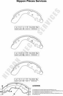 NPS H350A07 - Kit ganasce freno autozon.pro