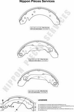 NPS H350I07 - Kit ganasce freno autozon.pro