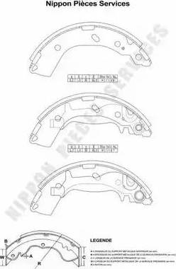 NPS H350I16 - Kit ganasce freno autozon.pro