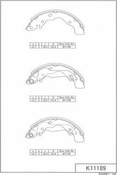 NPS H350I10 - Kit ganasce freno autozon.pro