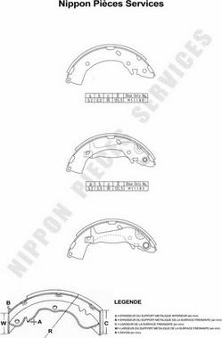 NPS H350I33 - Kit ganasce freno autozon.pro