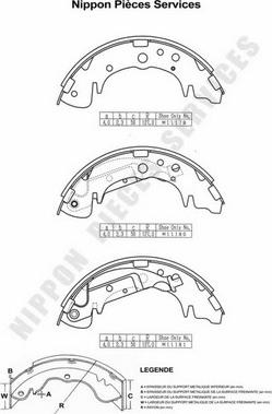 NPS H350I28 - Kit ganasce freno autozon.pro