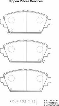 NPS H360A45 - Kit pastiglie freno, Freno a disco autozon.pro