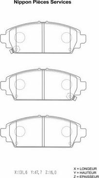 NPS H360A47 - Kit pastiglie freno, Freno a disco autozon.pro