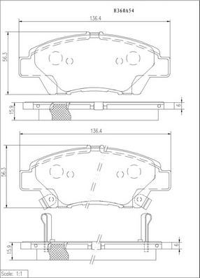 NPS H360A54 - Kit pastiglie freno, Freno a disco autozon.pro