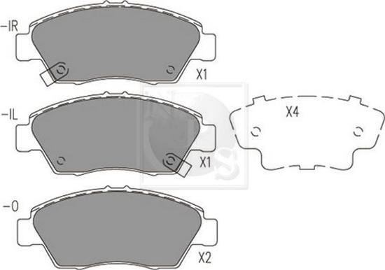 NPS H360A55 - Kit pastiglie freno, Freno a disco autozon.pro