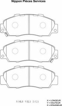 NPS H360A03 - Kit pastiglie freno, Freno a disco autozon.pro