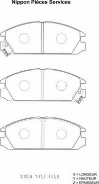 NPS H360A18 - Kit pastiglie freno, Freno a disco autozon.pro