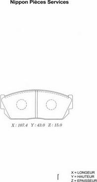 NPS H360A13 - Kit pastiglie freno, Freno a disco autozon.pro