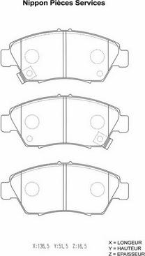 NPS H360A34 - Kit pastiglie freno, Freno a disco autozon.pro